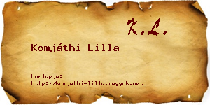 Komjáthi Lilla névjegykártya